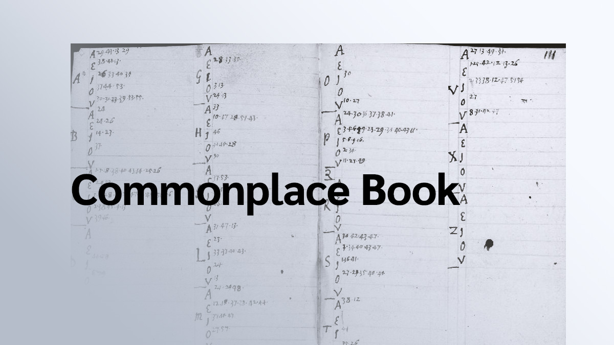 Commonplace Book – สมุดข้อมูล
